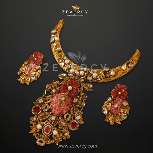 Adaa-e-Turkish Crush Necklace Set by Zevercy