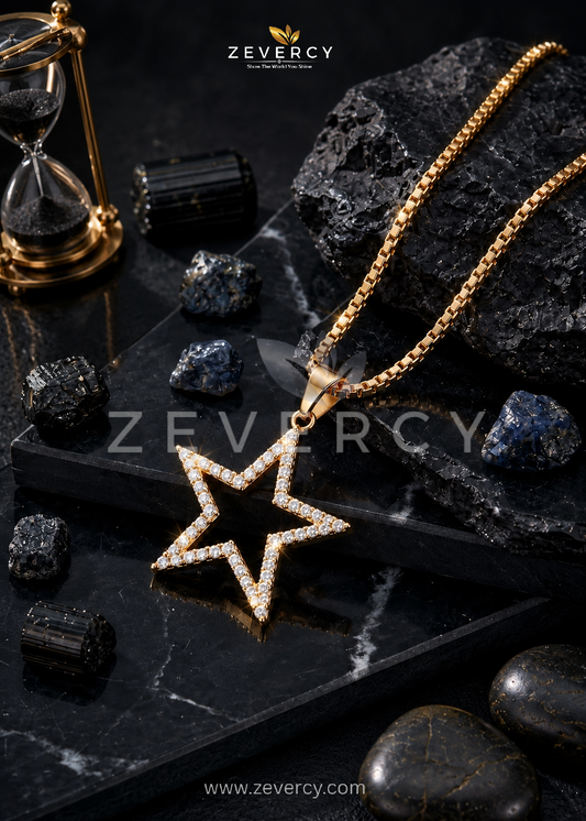 Étoile Star-Shaped Pendant — Xuping Zircon Chain Locket by zevercy