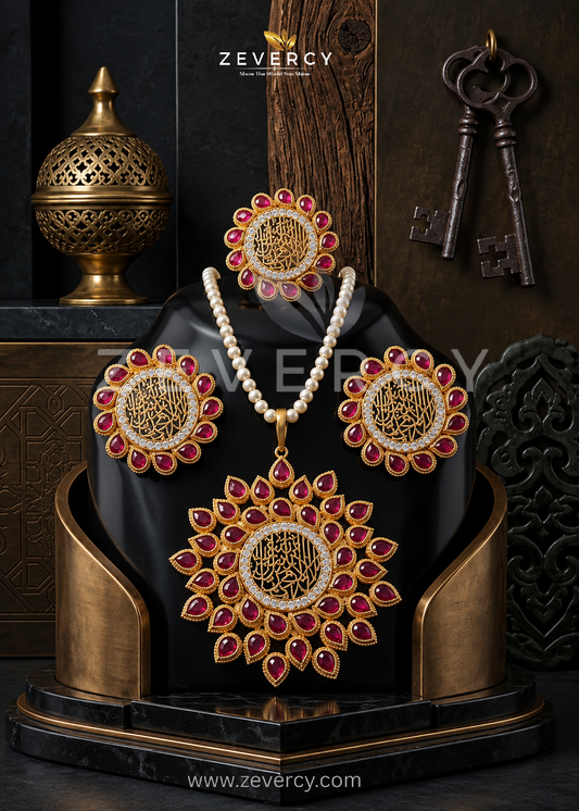 Arabic Calligraphy Floral Halo Complete Combo set By Zevercy